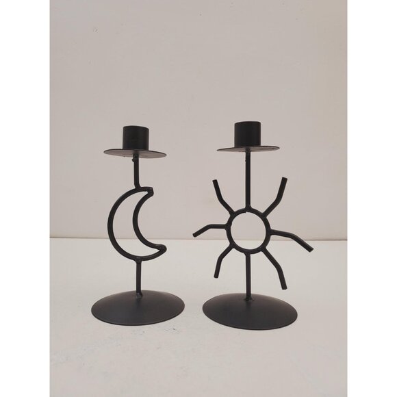 Celestial candlestick Metal star and moon candle holder Vintage altar decor Gift - Picture 6 of 10